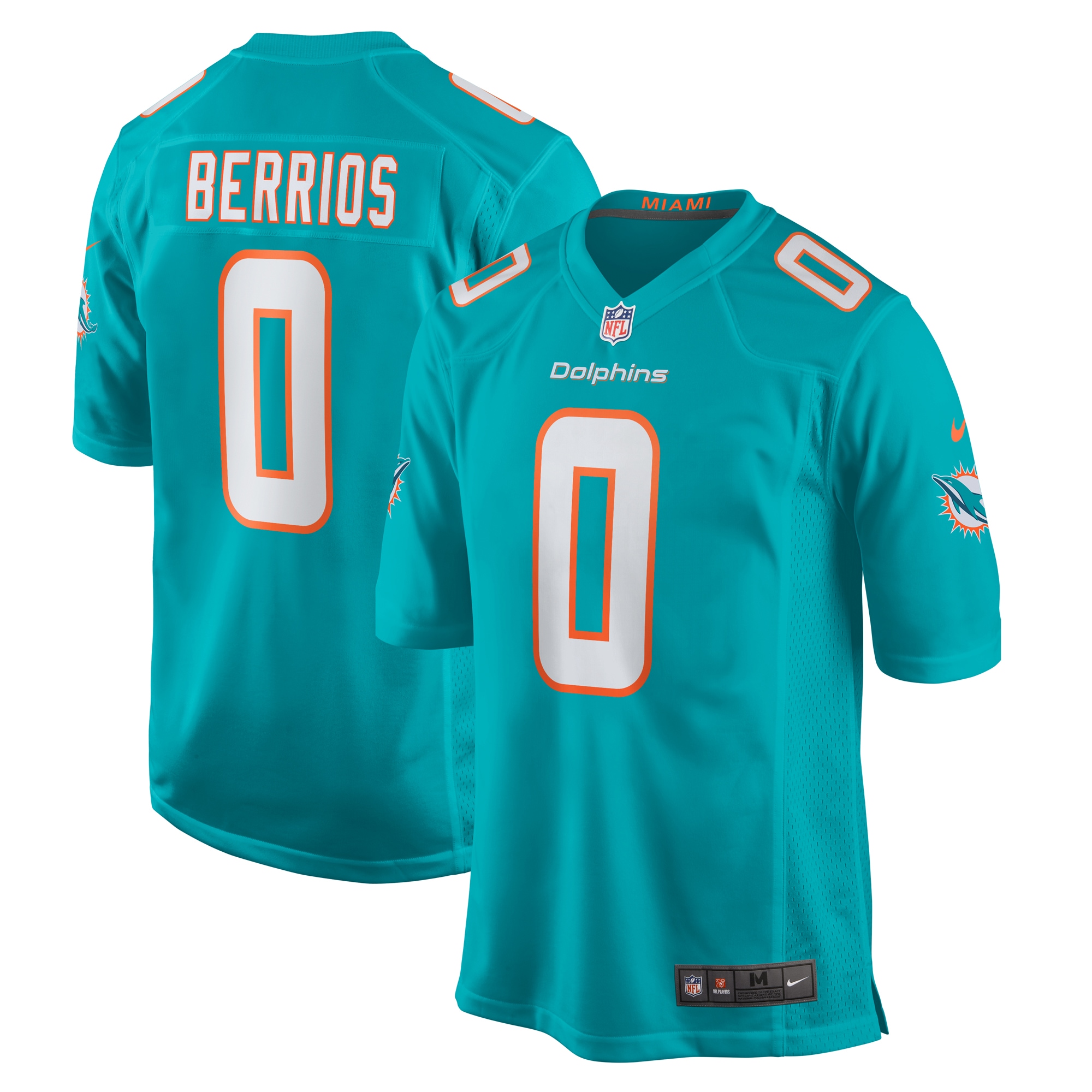 Miami Dolphins Jerseys Shop – Best Selection of men8217s nike braxton berrios aqua miami dolphins game jersey